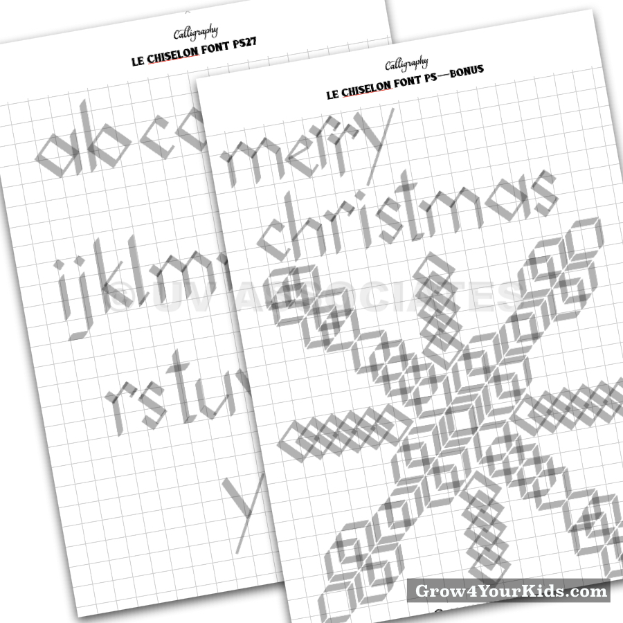 Kids will have a lot of fun with Calligraphy marker pens and these worksheets 