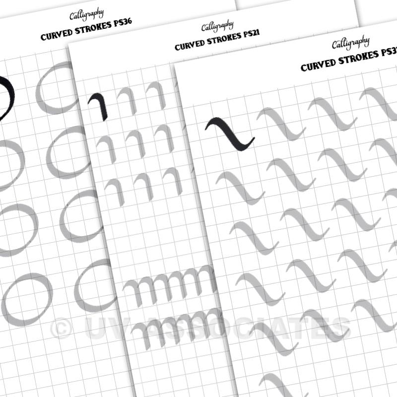 Calligraphy for Kids - Curved Strokes with Chiseled Makers are a little more complex but worth the effort. 